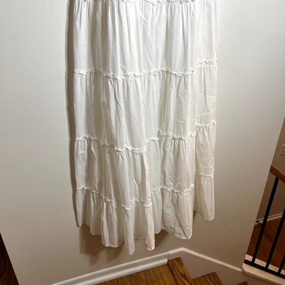 Charlie Holiday Senorita White Cotton Maxi Dress LAST CALL - Picture 3 of 12